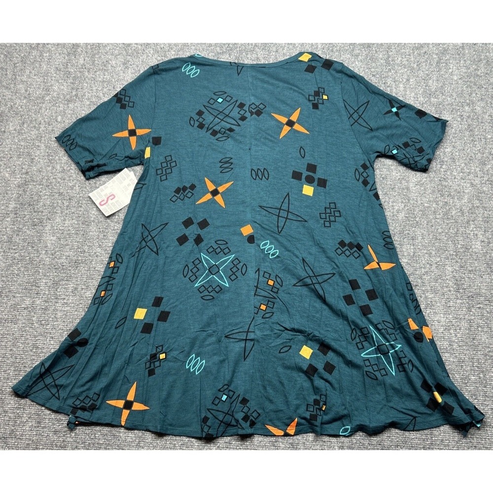 LulaRoe Perfect T-Shirt Womens S Multicolor Geometric Round Neck Short Sleeve - Picture 5 of 9